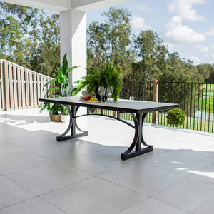 best-outdoor-furniture-Ceramic - (220x100) - Outdoor Dining Table #color_BLACK