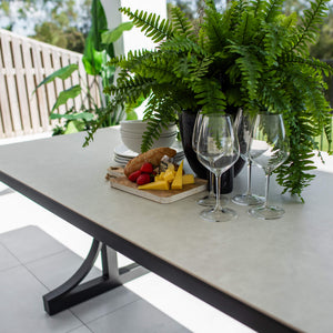 best-outdoor-furniture-Ceramic - (220x100) - Outdoor Dining Table #color_BLACK