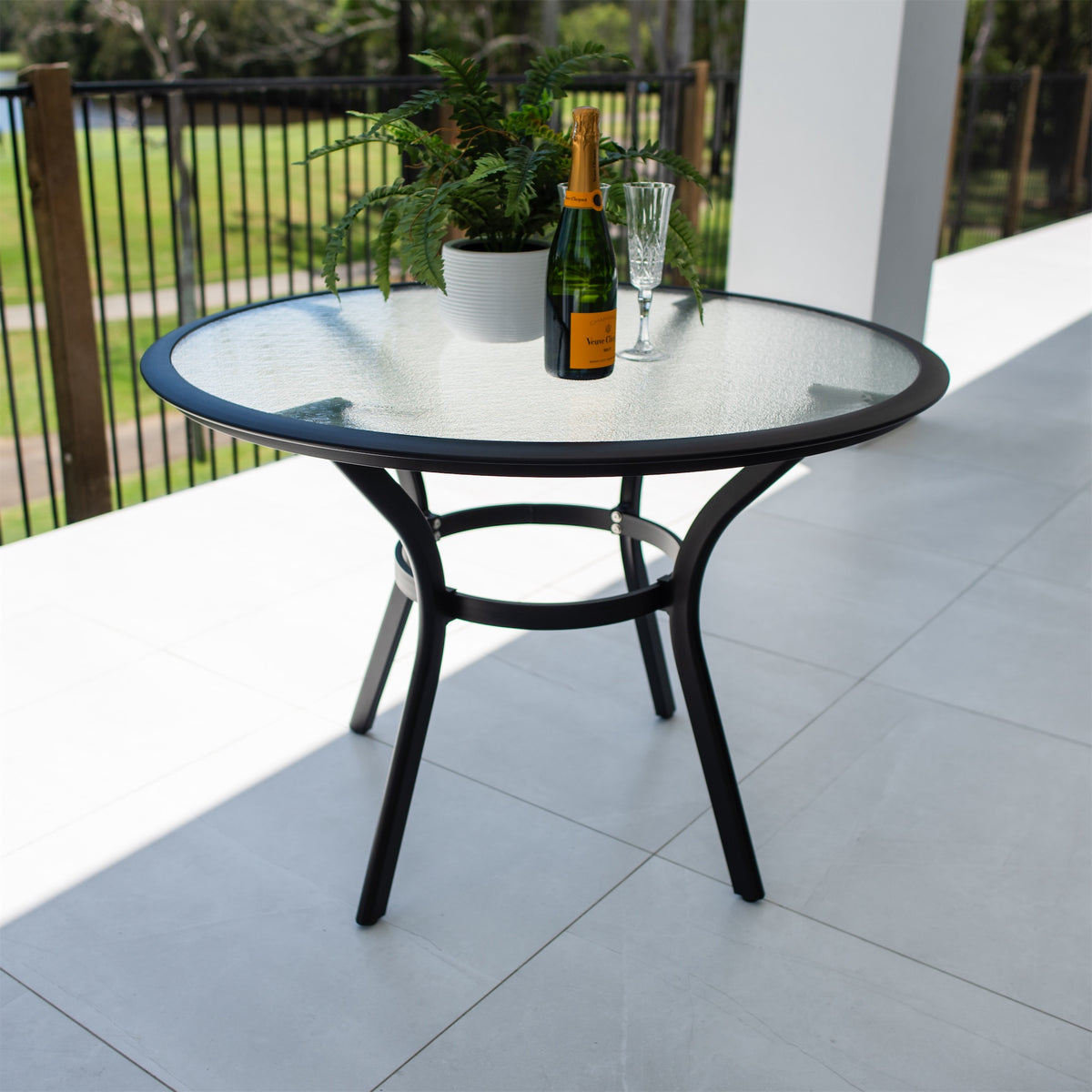 best-outdoor-furniture-Coventry - Round Outdoor Table 105cm #color_BLACK