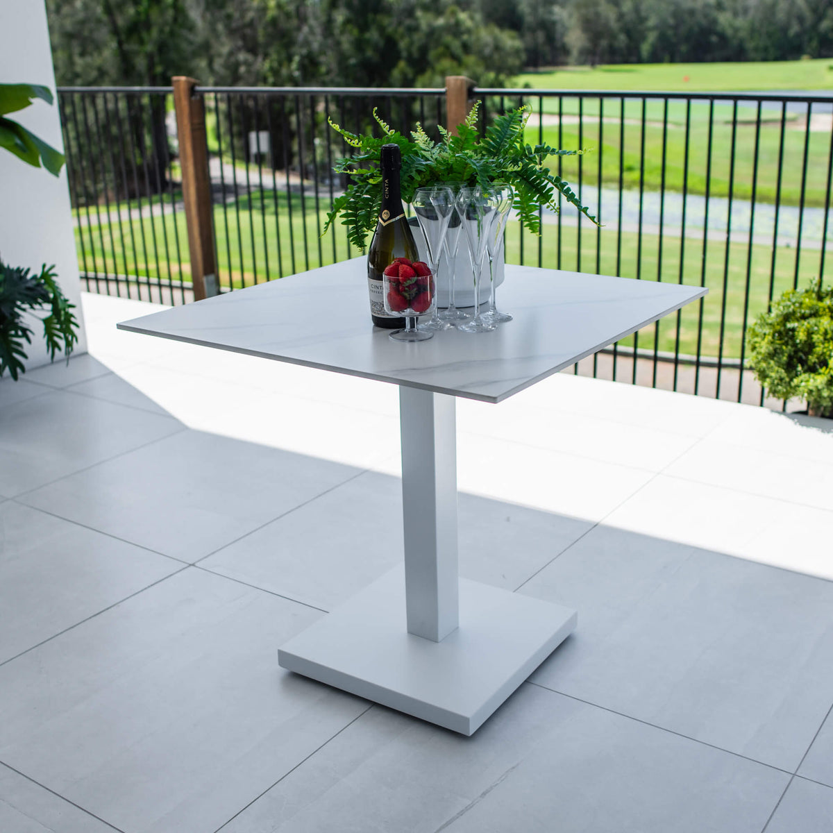 best-outdoor-furniture-Lennox - (80x80) - Outdoor Dining Table- Outdoor Dining Set #color_WHITE