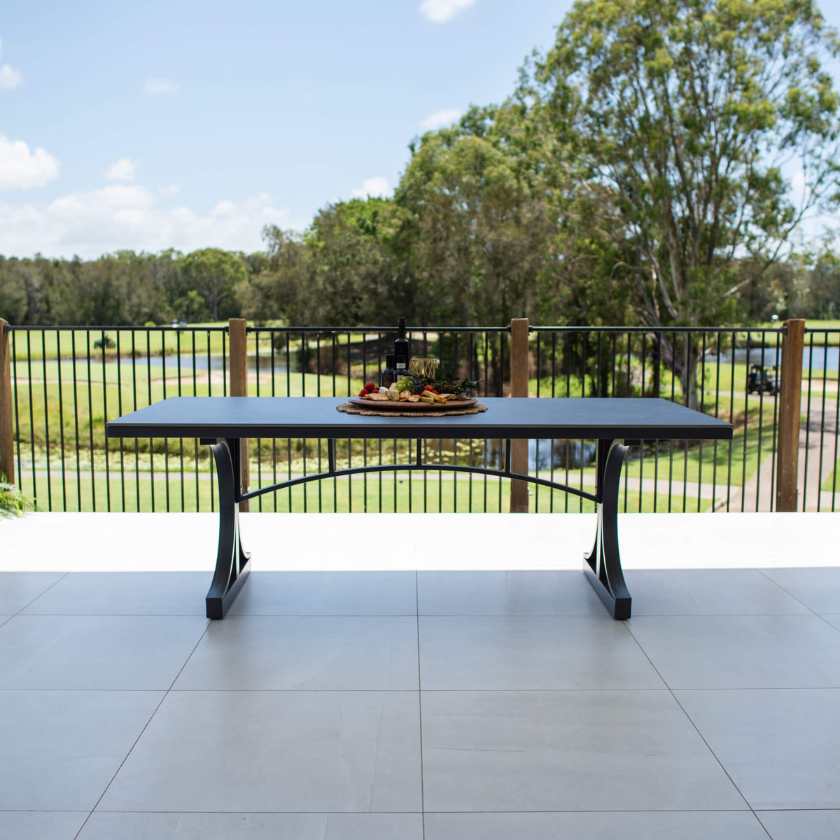 best-outdoor-furniture-Malibu - (215x100) - Sintered Stone Outdoor Dining Table #color_BLACK