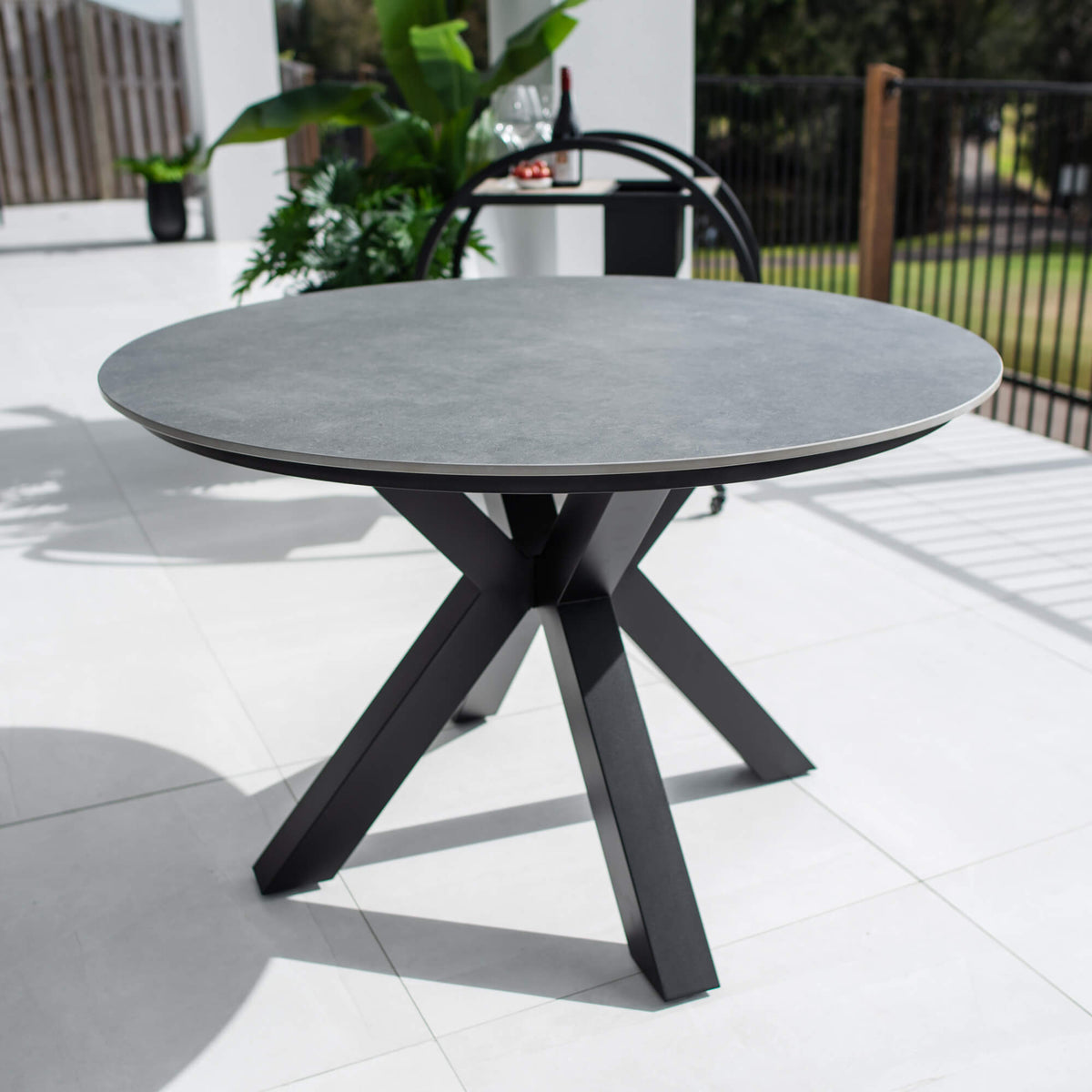 best-outdoor-furniture-Malibu Round - (120x120) - Outdoor Dining Table #color_BLACK