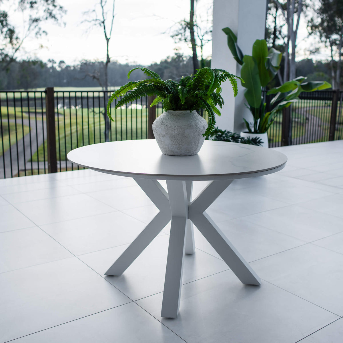 best-outdoor-furniture-Malibu Round - (120x120) - Outdoor Dining Table #color_WHITE