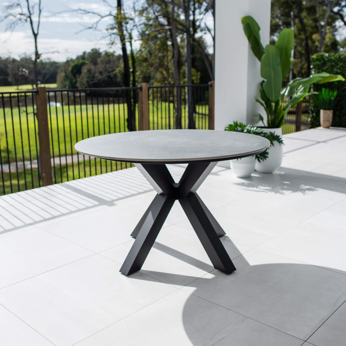 best-outdoor-furniture-Malibu Round - (120x120) - Outdoor Dining Table #color_BLACK