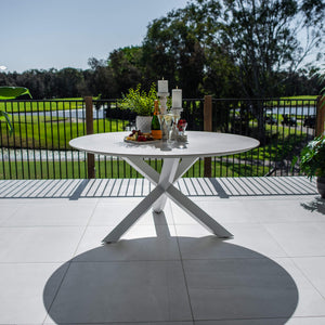 best-outdoor-furniture-Malibu Round - (150x150) - Outdoor Dining Table #color_WHITE