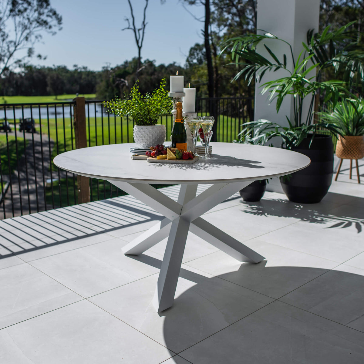 best-outdoor-furniture-Malibu Round - (150x150) - Outdoor Dining Table #color_WHITE