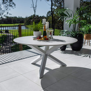best-outdoor-furniture-Malibu Round - (150x150) - Outdoor Dining Table #color_WHITE