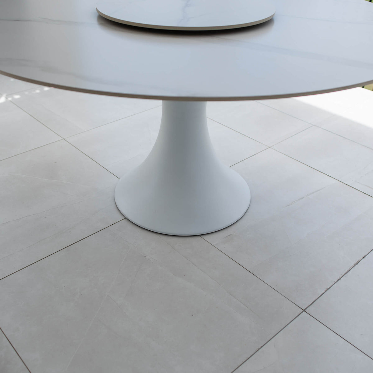 best-outdoor-furniture-Nice Round Sinterstone Table 150cm #color_WHITE
