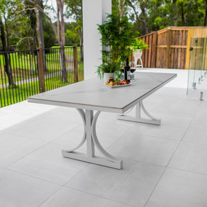 best-outdoor-furniture-Sinter Coastmoon - Dining Table 215*100 White/White