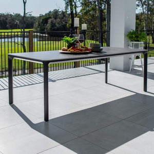 best-outdoor-furniture-York - (220x100) - Outdoor Dining Table #color_BLACK-GREY