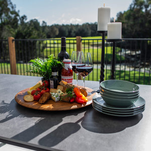 best-outdoor-furniture-York - (220x100) - Outdoor Dining Table #color_BLACK-GREY