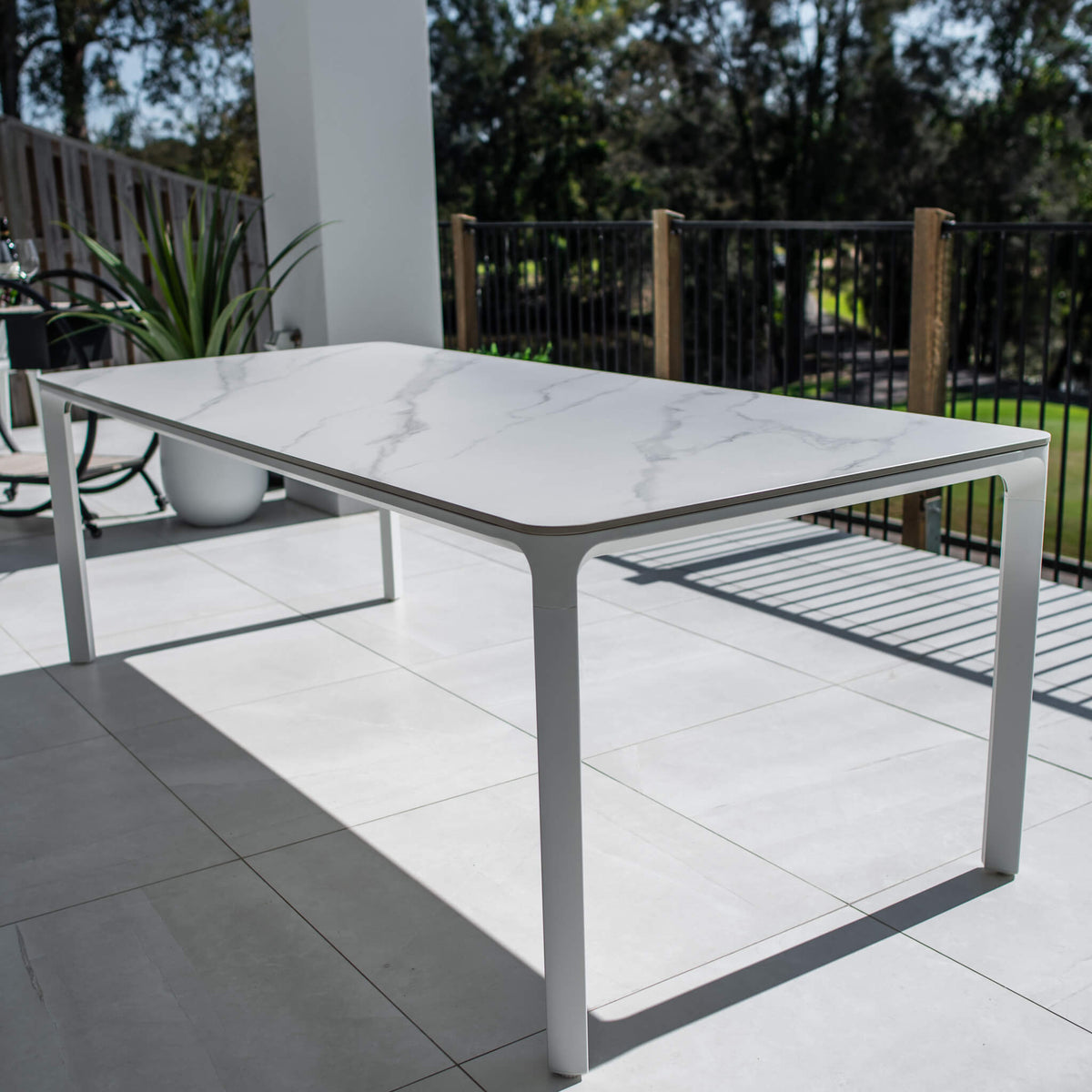 best-outdoor-furniture-York - (220x100) - Outdoor Dining Table #color_WHITE-MARBLE