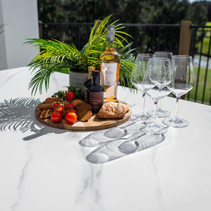 best-outdoor-furniture-York - (220x100) - Outdoor Dining Table #color_WHITE-MARBLE