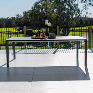 best-outdoor-furniture-York - (220x100) - Outdoor Dining Table #color_BLACK-GREY