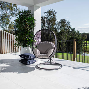 best-outdoor-furniture-Hanging Pod Chair - Outdoor Hanging Chair #color_BLACK