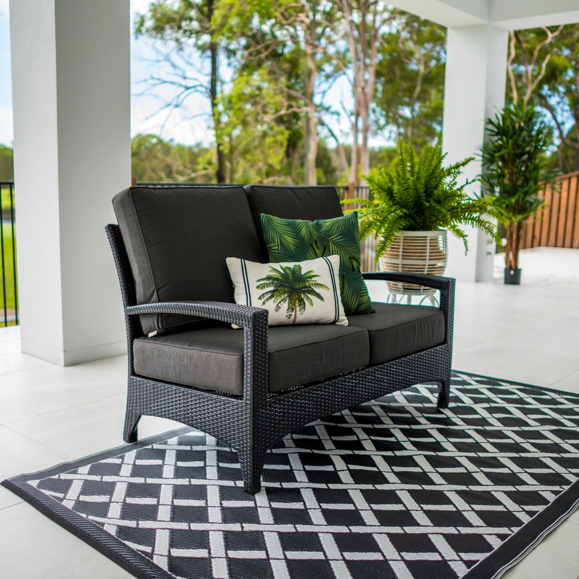 best-outdoor-furniture-Ascot - 2 Seat Sofa - Black/Canvas Coal 5489