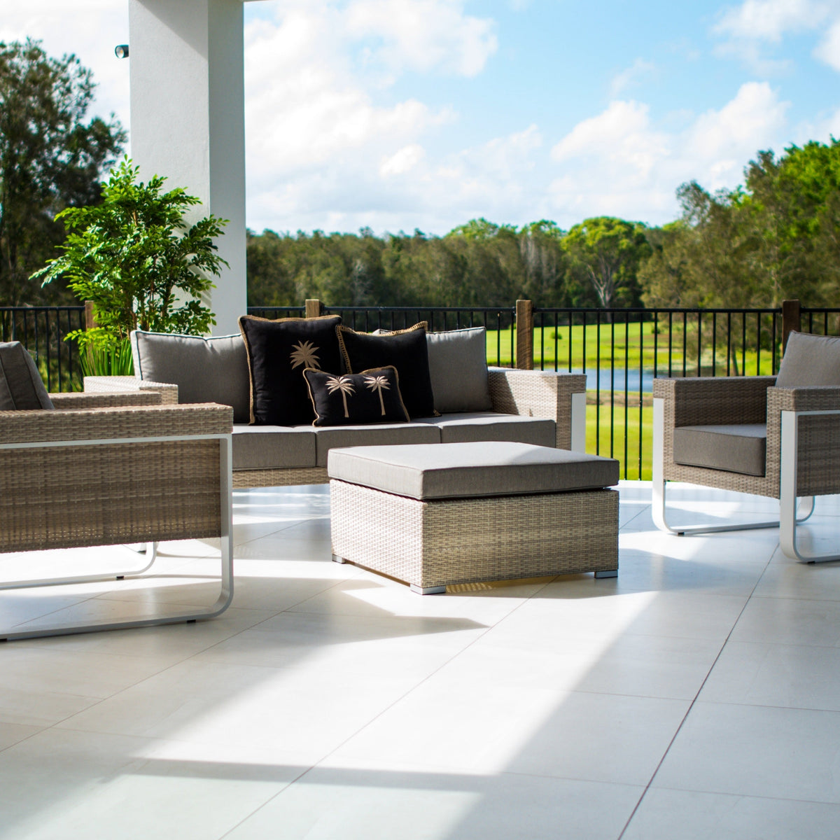 best-outdoor-furniture-Attitude/Otto - 4pce Outdoor Lounge Setting (Poly Fabric)