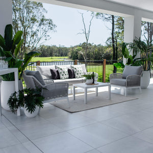 best-outdoor-furniture-Bella Rope 3 - 4pce - White/Grey Outdoor Lounge Setting #color_WHITE