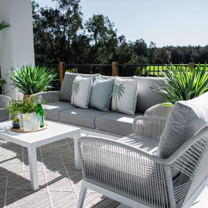 best-outdoor-furniture-Bella Rope 3 - 4pce - White/Grey Outdoor Lounge Setting #color_WHITE