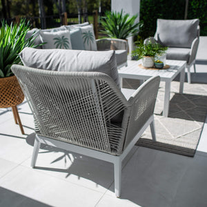 best-outdoor-furniture-Bella Rope 3 - 4pce - White/Grey Outdoor Lounge Setting #color_WHITE