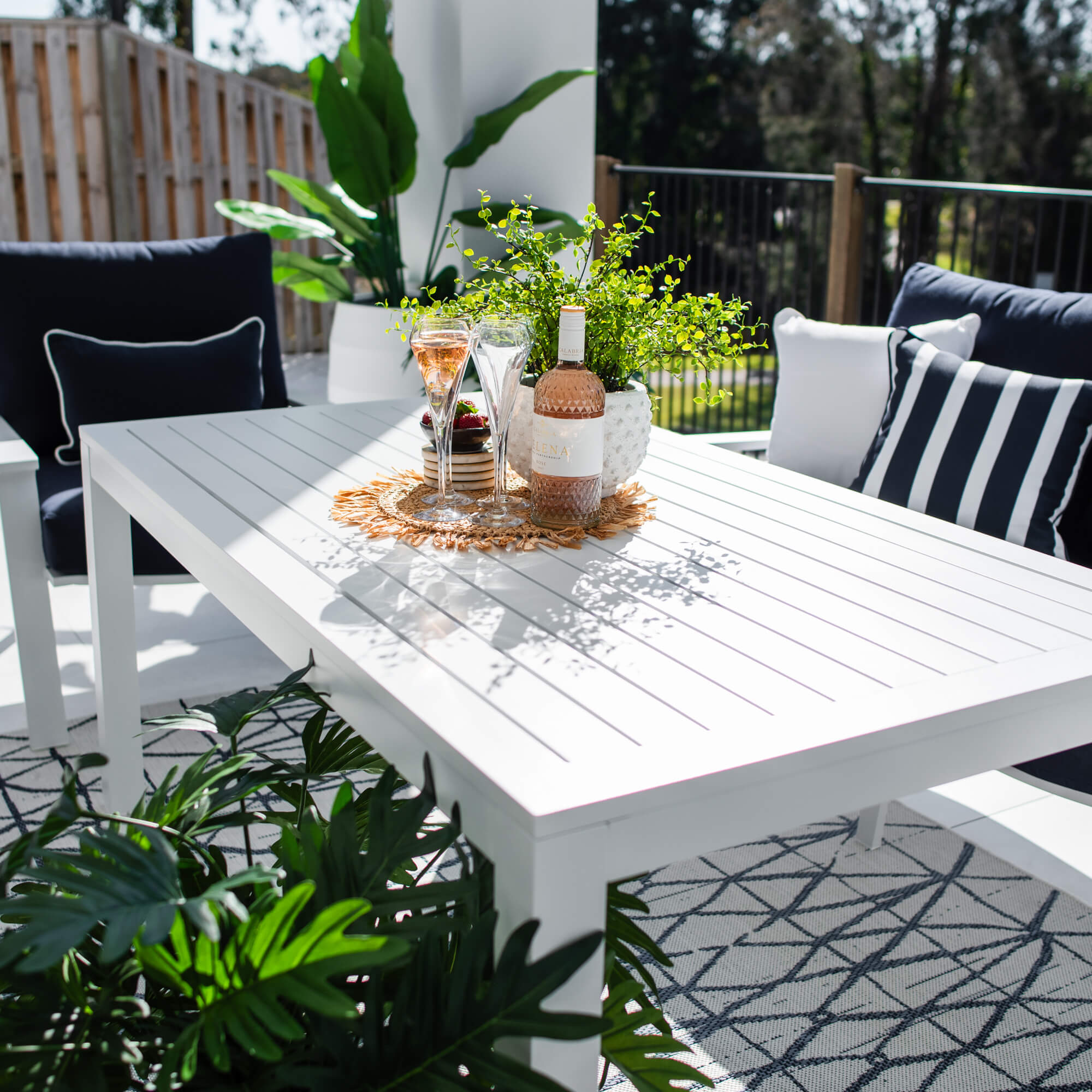 Bermuda Low Dining 4pce Outdoor Lounge Setting OFO Outdoor