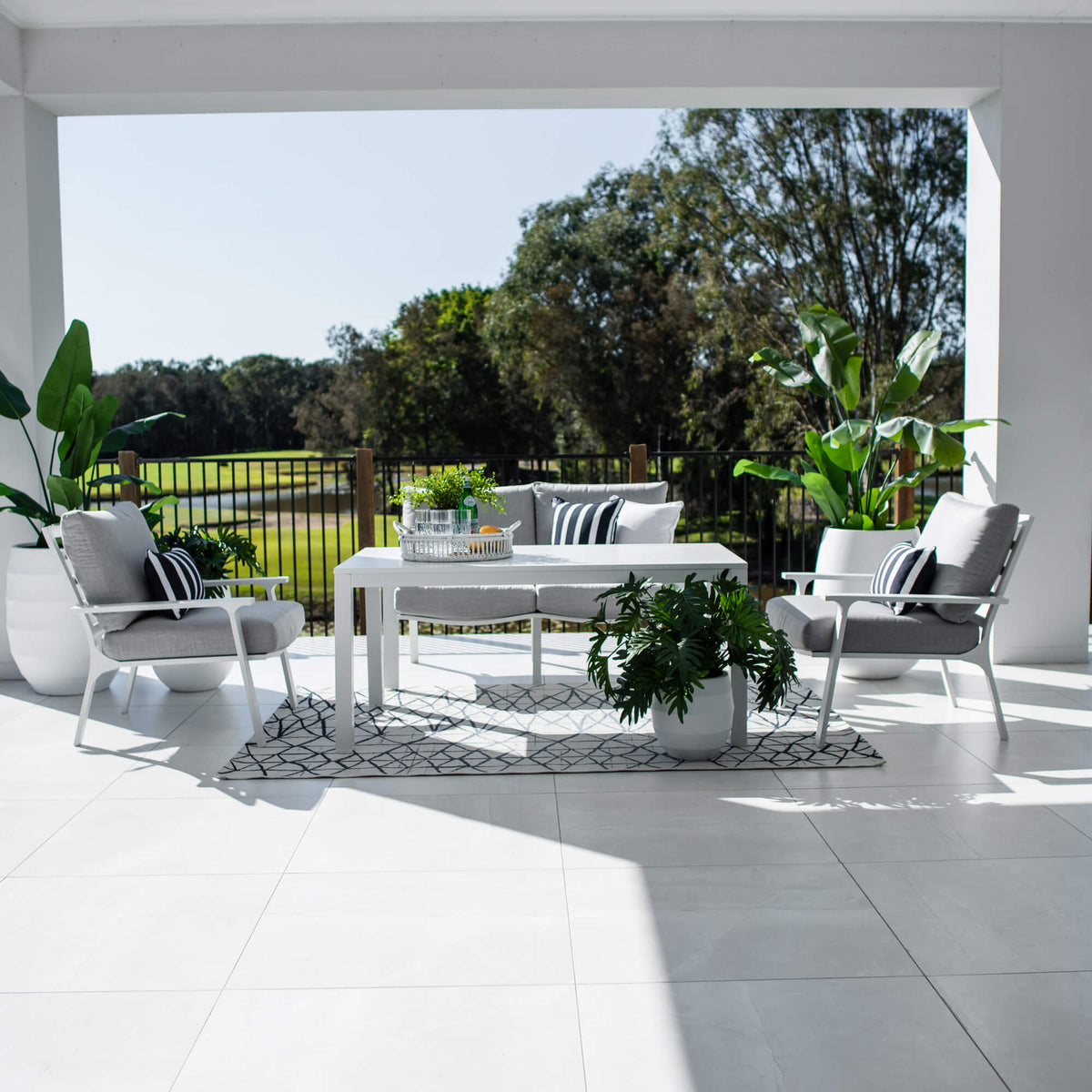 best-outdoor-furniture-Bermuda 2 Low Dining - 4pce - Outdoor Lounge Setting #color_GREY