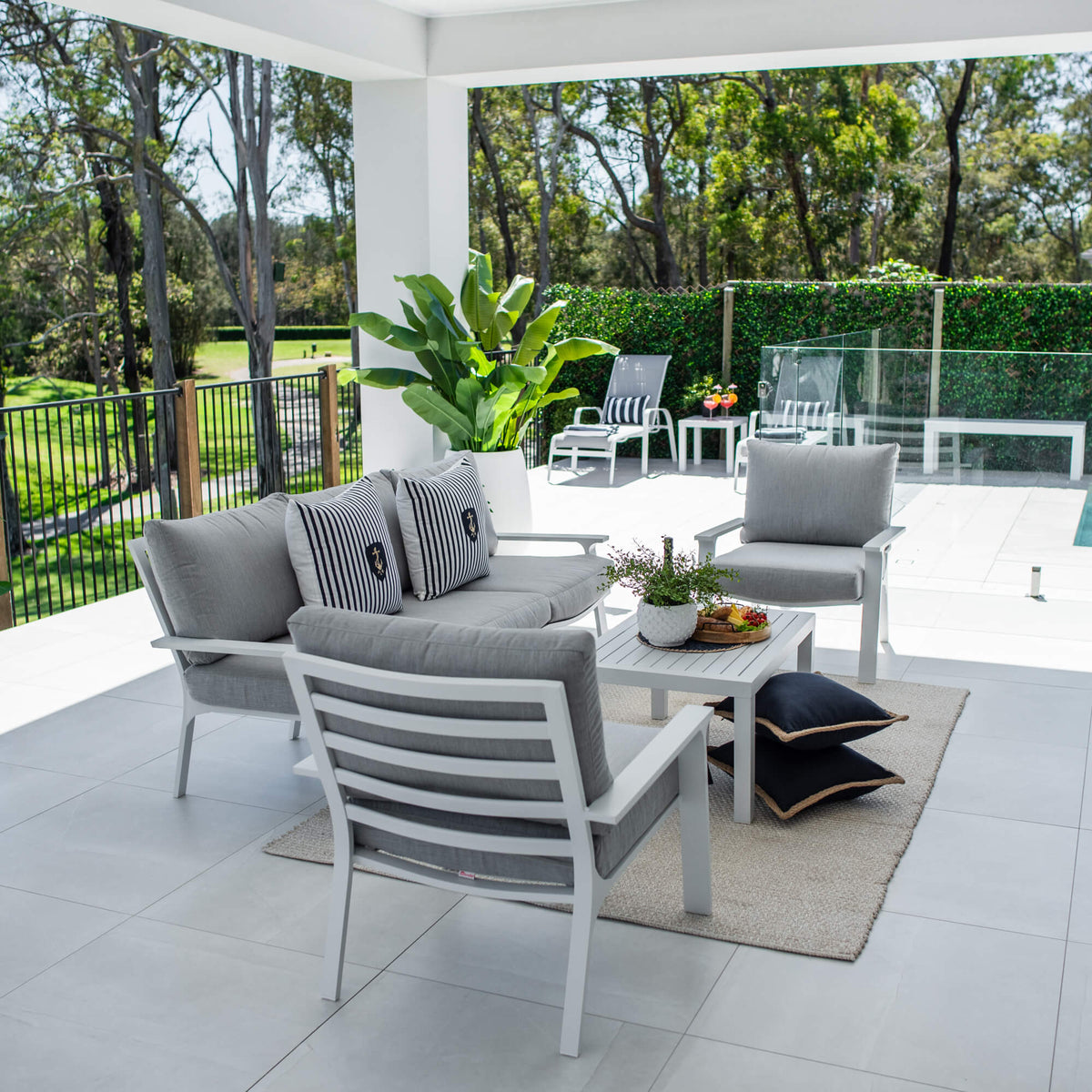 best-outdoor-furniture-Bermuda 3 - 4pce - Outdoor Lounge Setting #color_WHITE