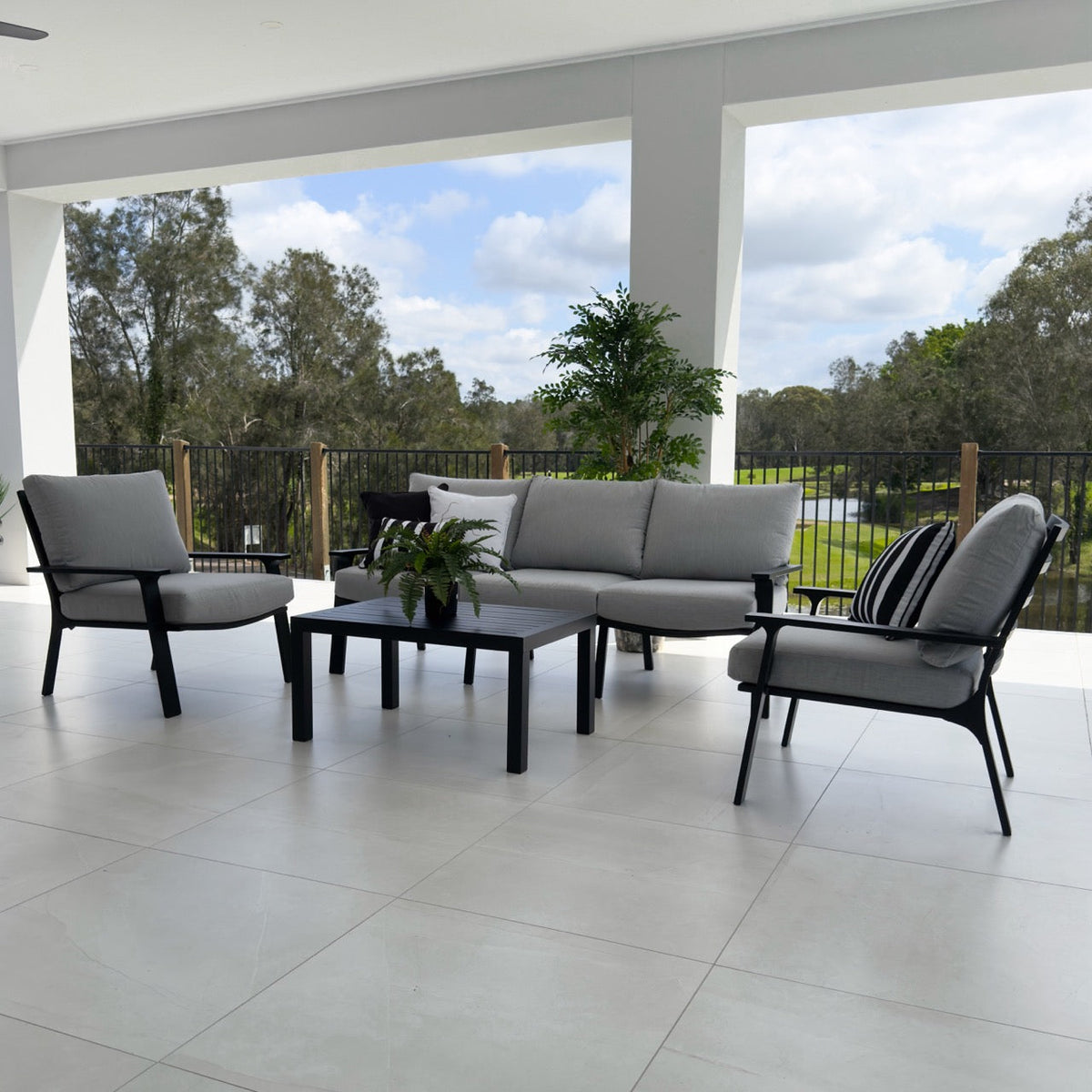 best-outdoor-furniture-Bermuda 3 - 4pce - Outdoor Lounge Setting #color_BLACK