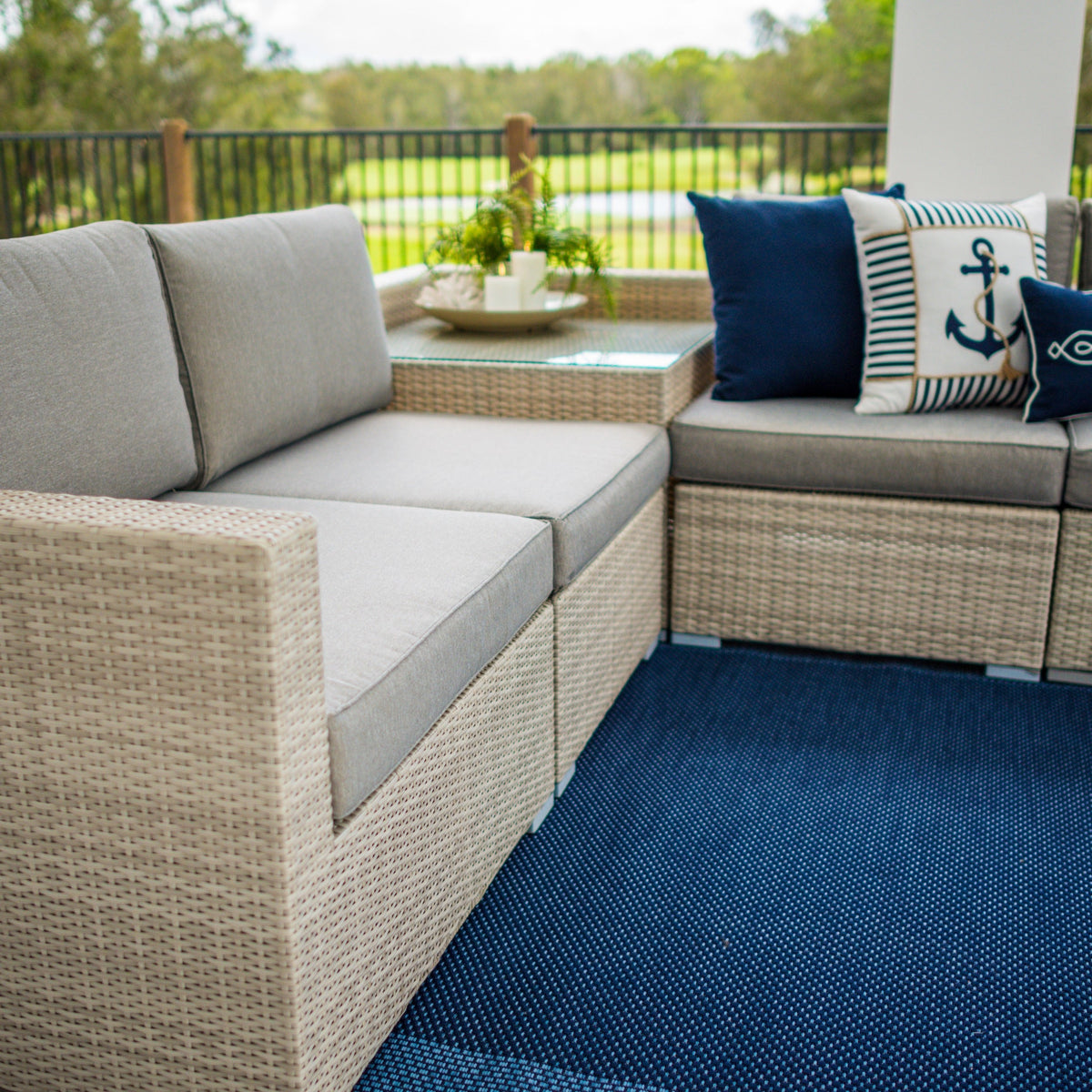 Cuban Modular - 5pce Outdoor Lounge Setting (Bone)