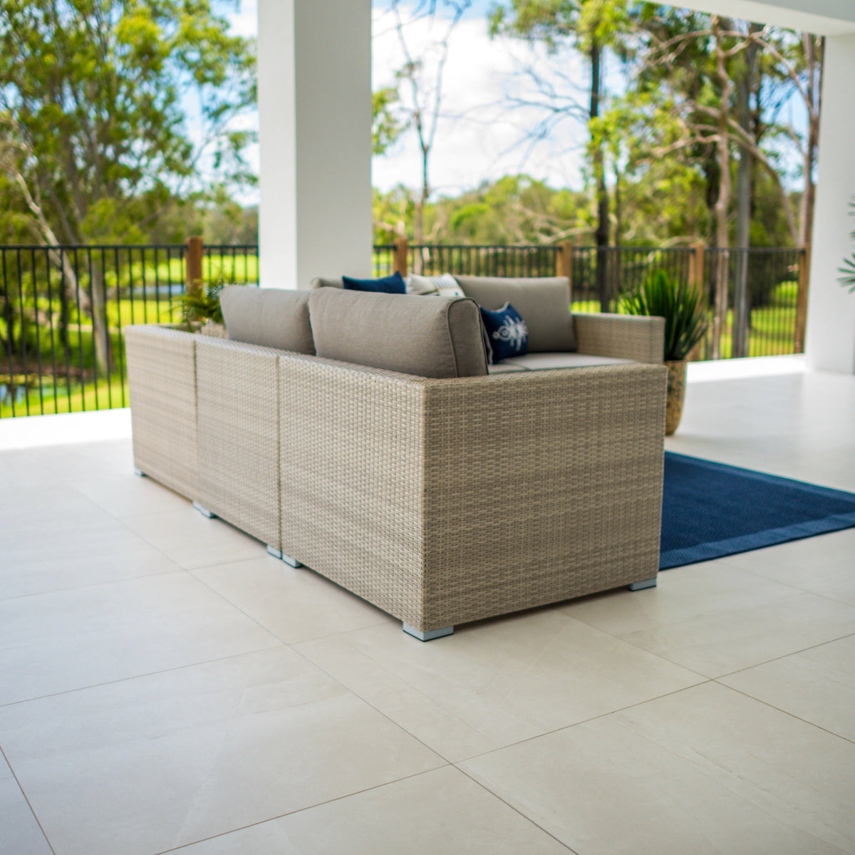 Cuban Modular - 5pce Outdoor Lounge Setting (Bone)