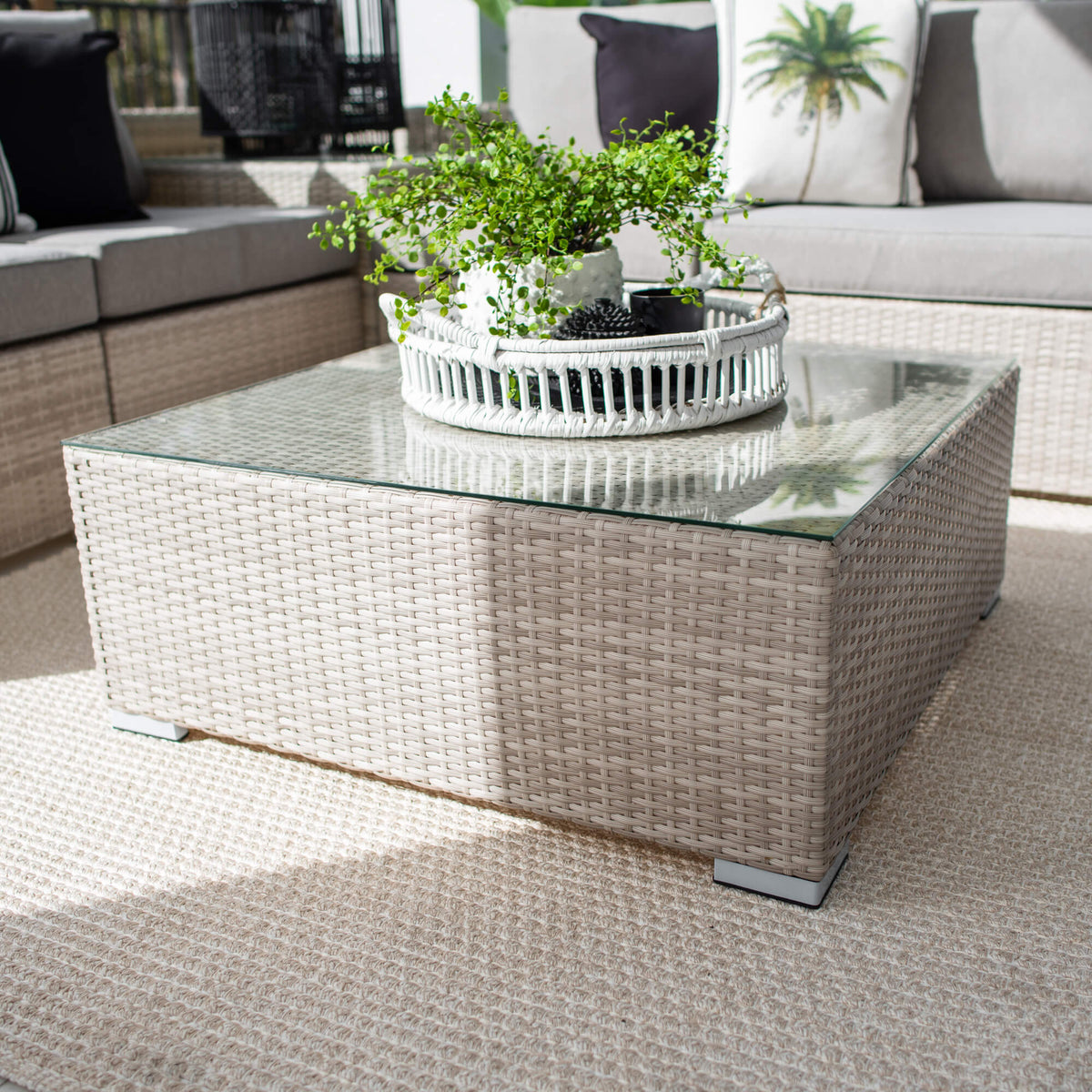 best-outdoor-furniture-Cuban Modular - 6pce - Bone Outdoor Lounge Setting #COLOR_BONE