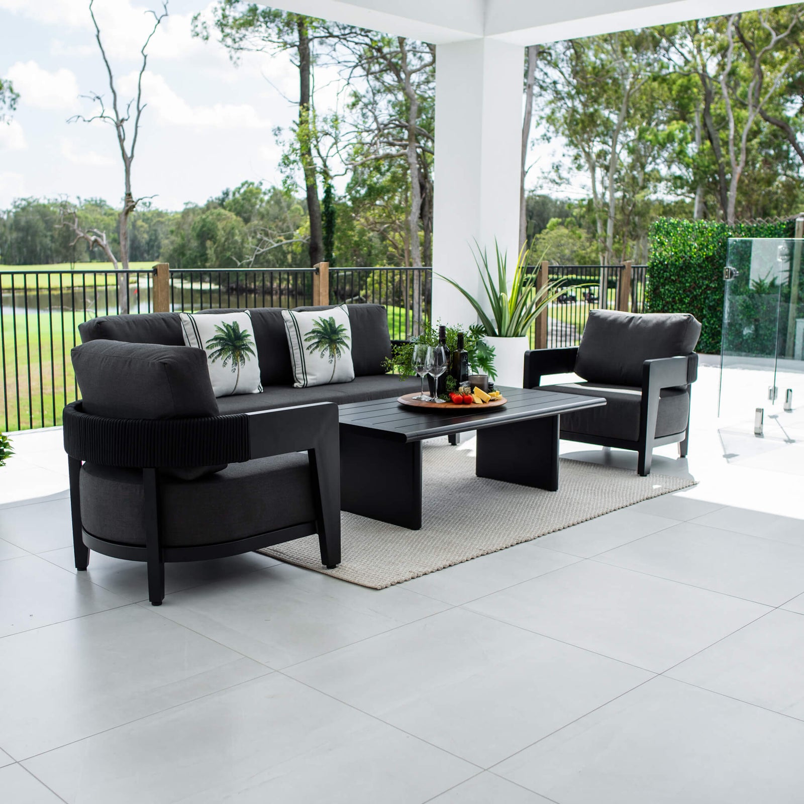 best-outdoor-furniture-Marina 3 - 4pce - Outdoor Lounge Setting #color_BLACK