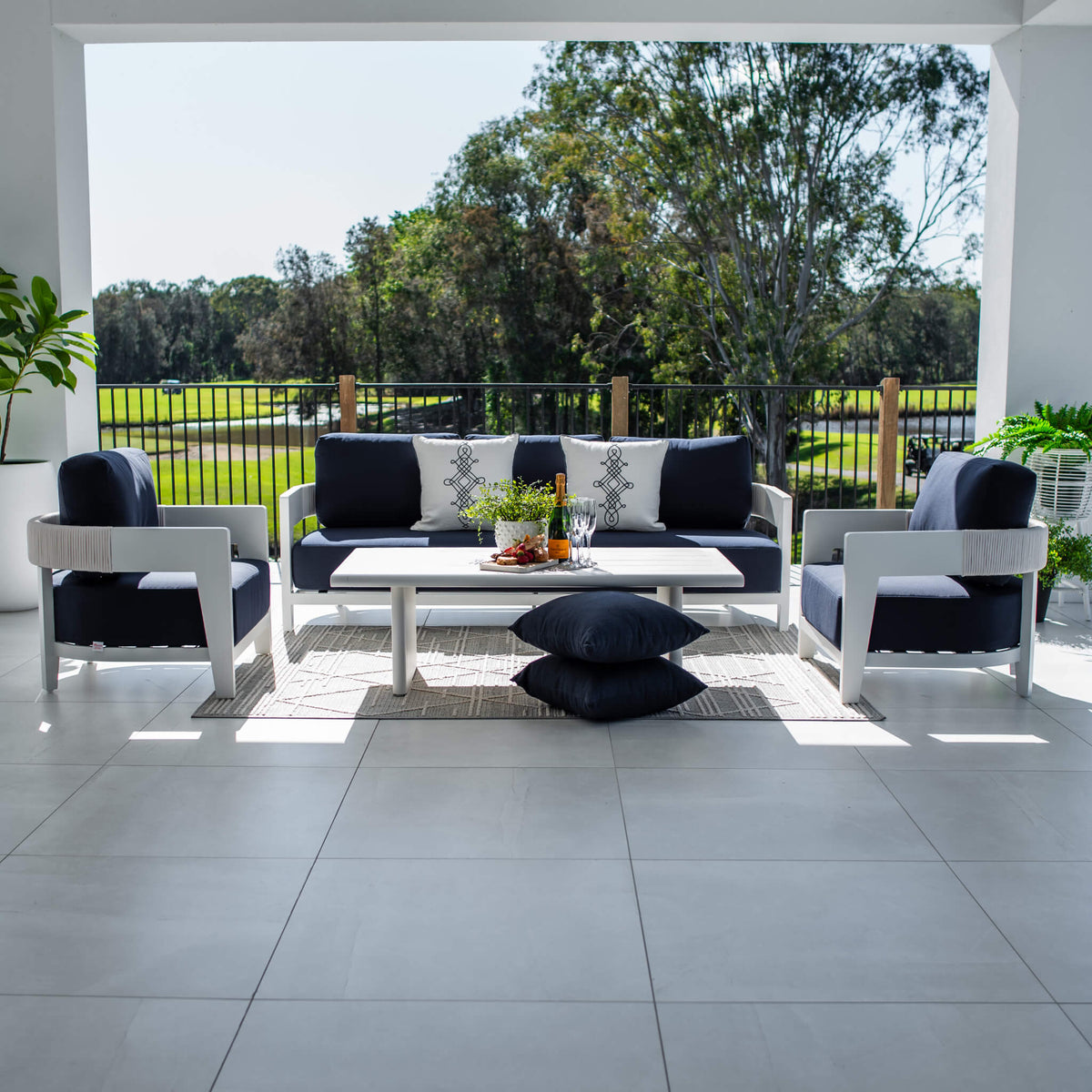 best-outdoor-furniture-Marina 3 - 4pce - Outdoor Lounge Setting #color_WHITE-NAVY
