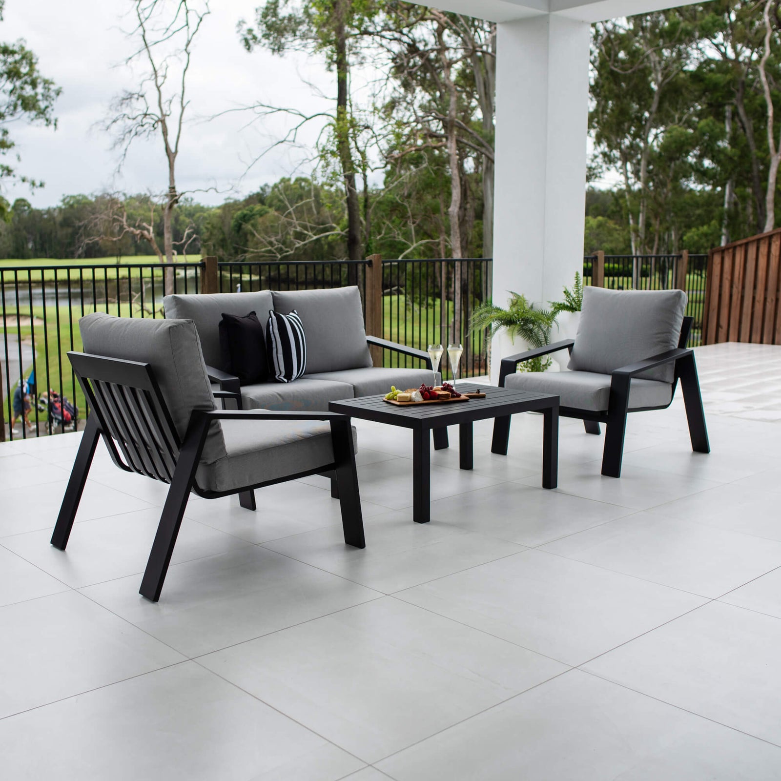 best-outdoor-furniture-Monica - 4pce Outdoor Lounge Setting #color_BLACK