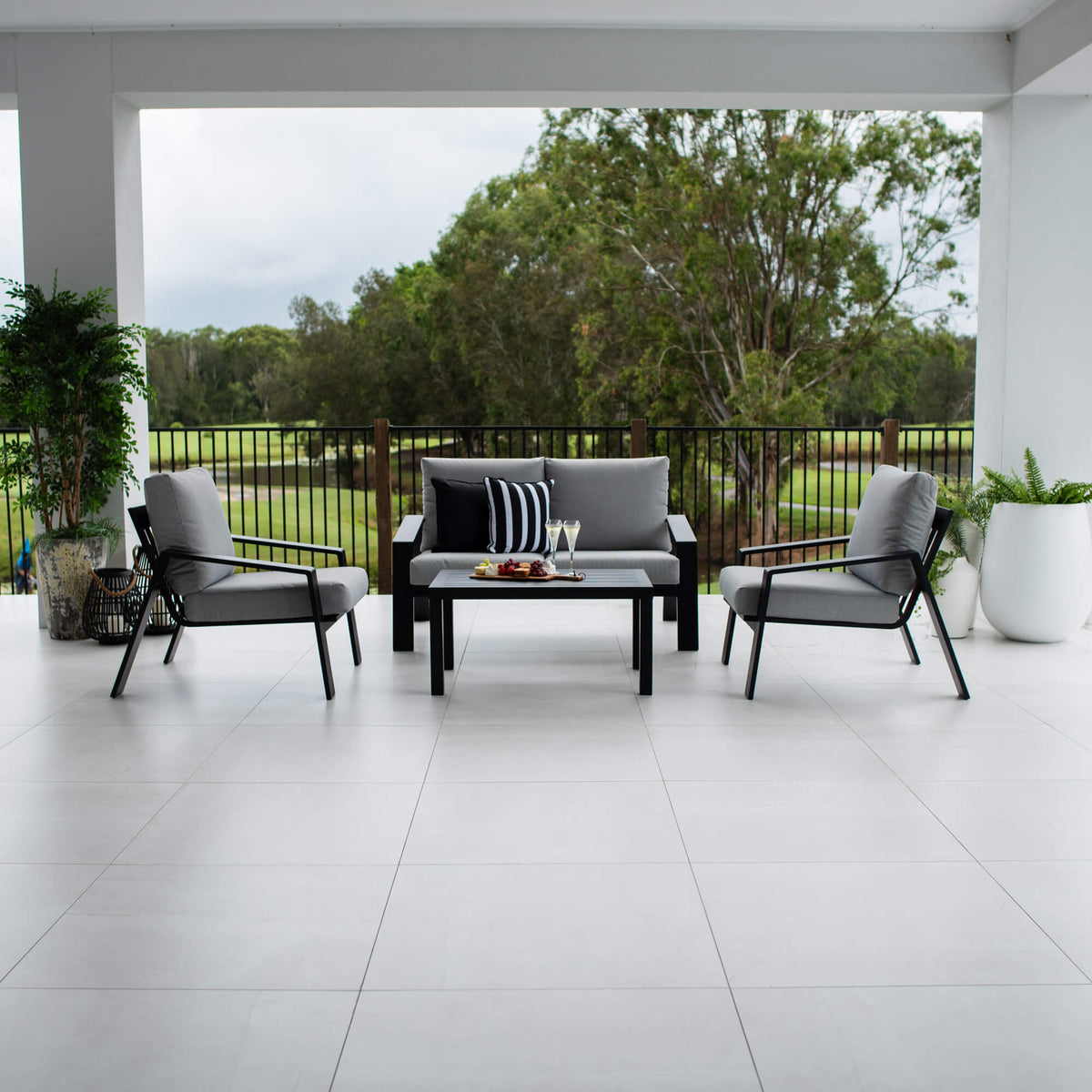 best-outdoor-furniture-Monica - 4pce Outdoor Lounge Setting #color_BLACK