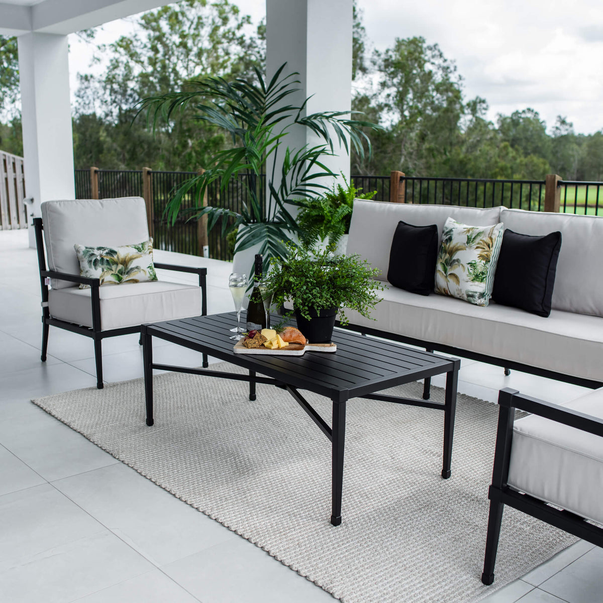 best-outdoor-furniture-Odessa 3 - 4pce - Outdoor Lounge Setting #color_BLACK