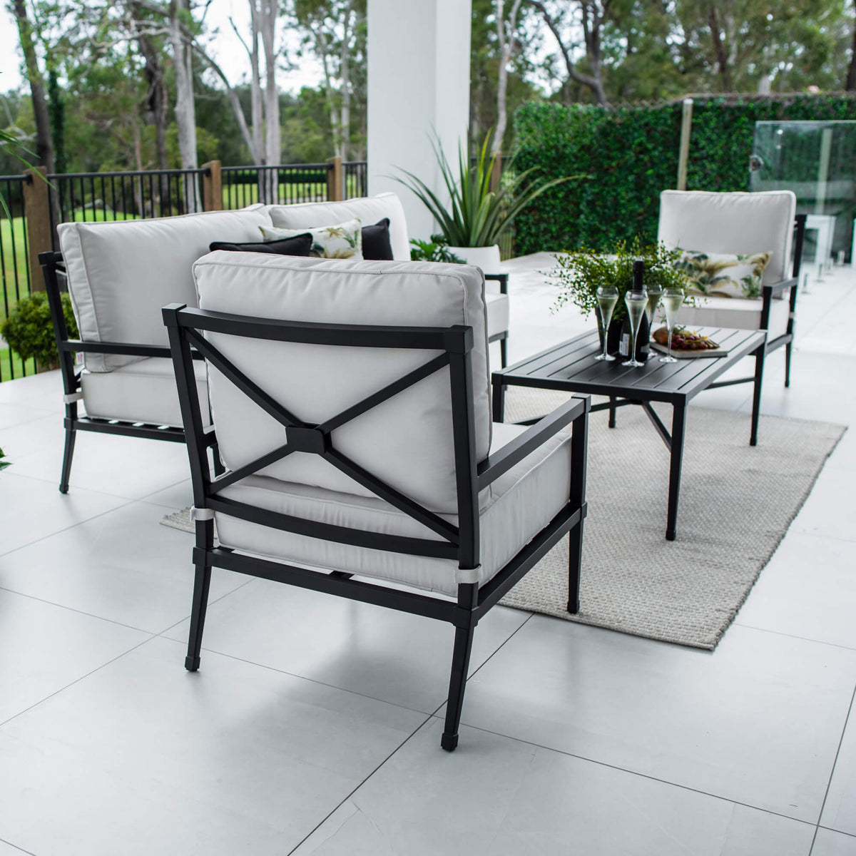 best-outdoor-furniture-Odessa 3 - 4pce - Outdoor Lounge Setting #color_BLACK