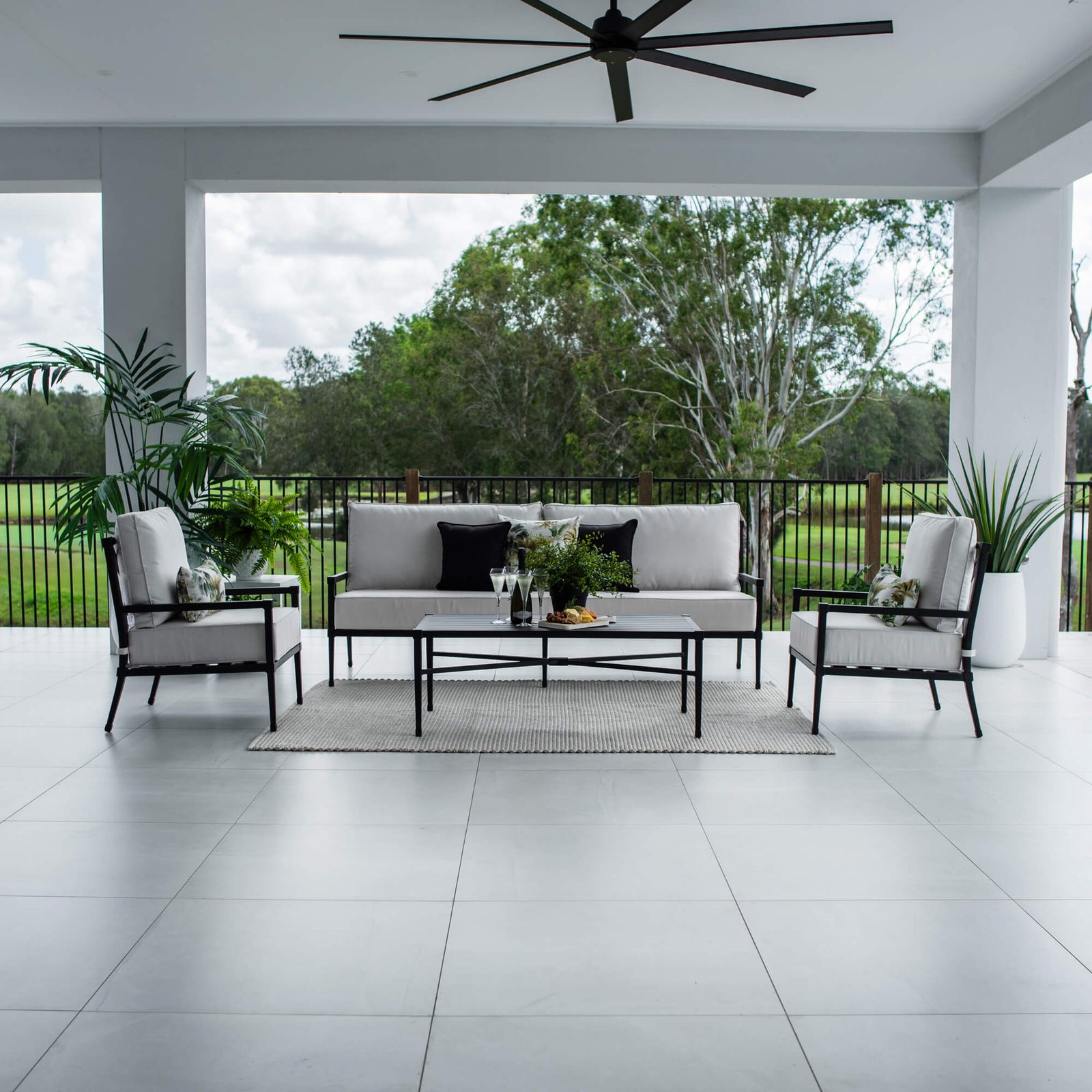 best-outdoor-furniture-Odessa 3 - 4pce - Outdoor Lounge Setting #color_BLACK