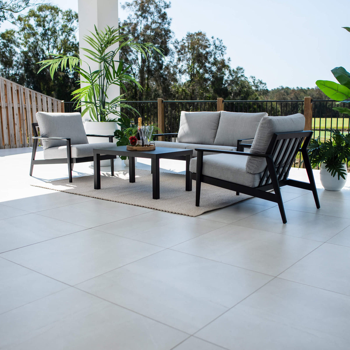 best-outdoor-furniture-Peru Aluminium 2 - 4pce - Outdoor Lounge Setting #color_BLACK