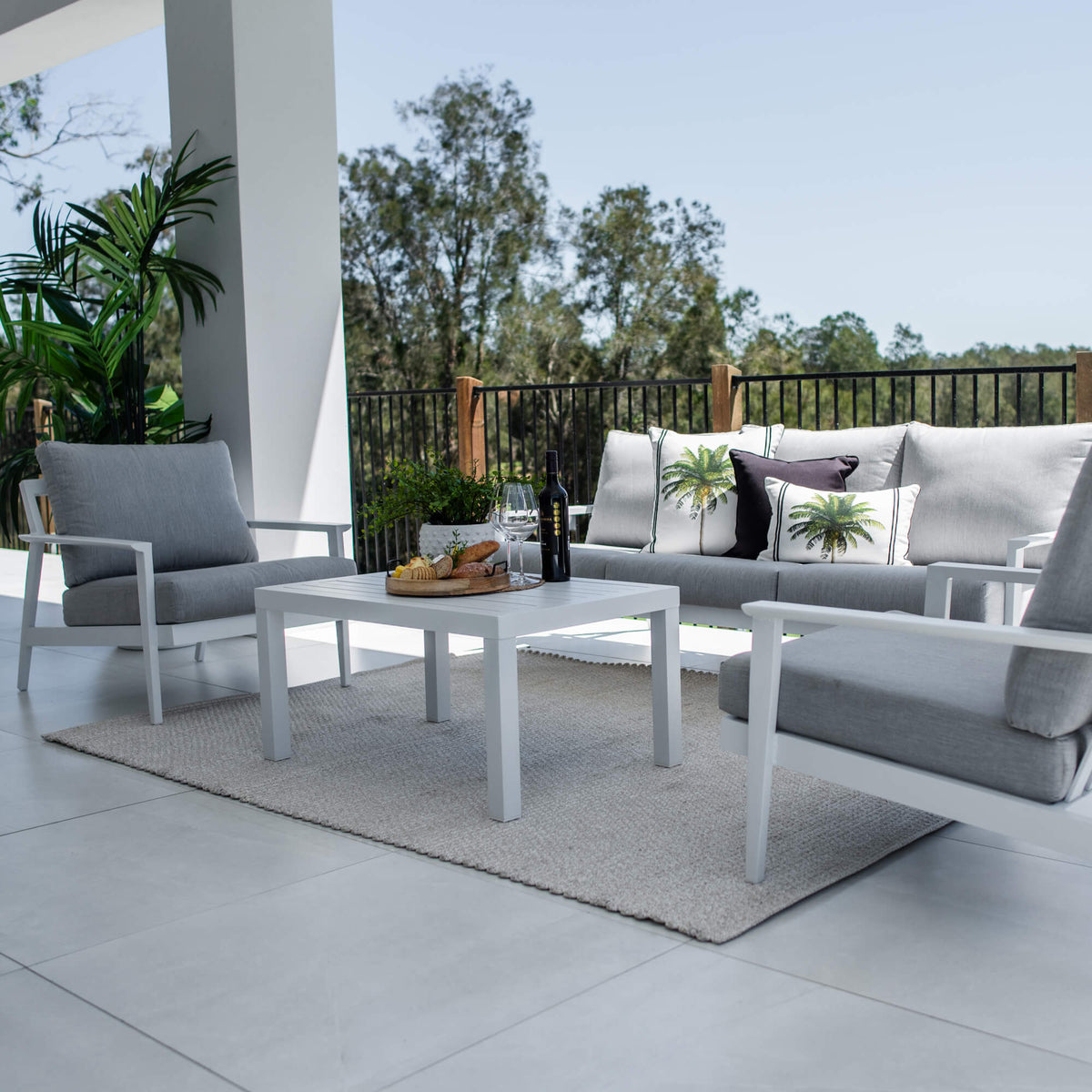 best-outdoor-furniture-Peru Aluminium 3 - 4pce - Outdoor Lounge Setting #color_WHITE