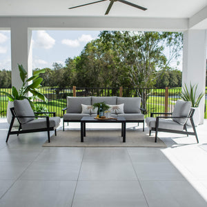 best-outdoor-furniture-Peru Aluminium 3 - 4pce - Outdoor Lounge Setting #color_BLACK