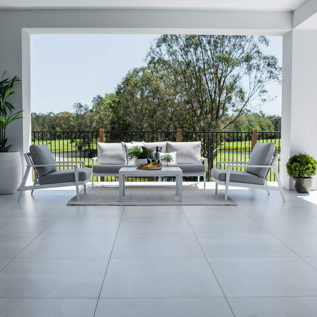 best-outdoor-furniture-Peru Aluminium 3 - 4pce - Outdoor Lounge Setting #color_WHITE