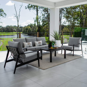 best-outdoor-furniture-Peru Aluminium 3 - 4pce - Outdoor Lounge Setting #color_BLACK