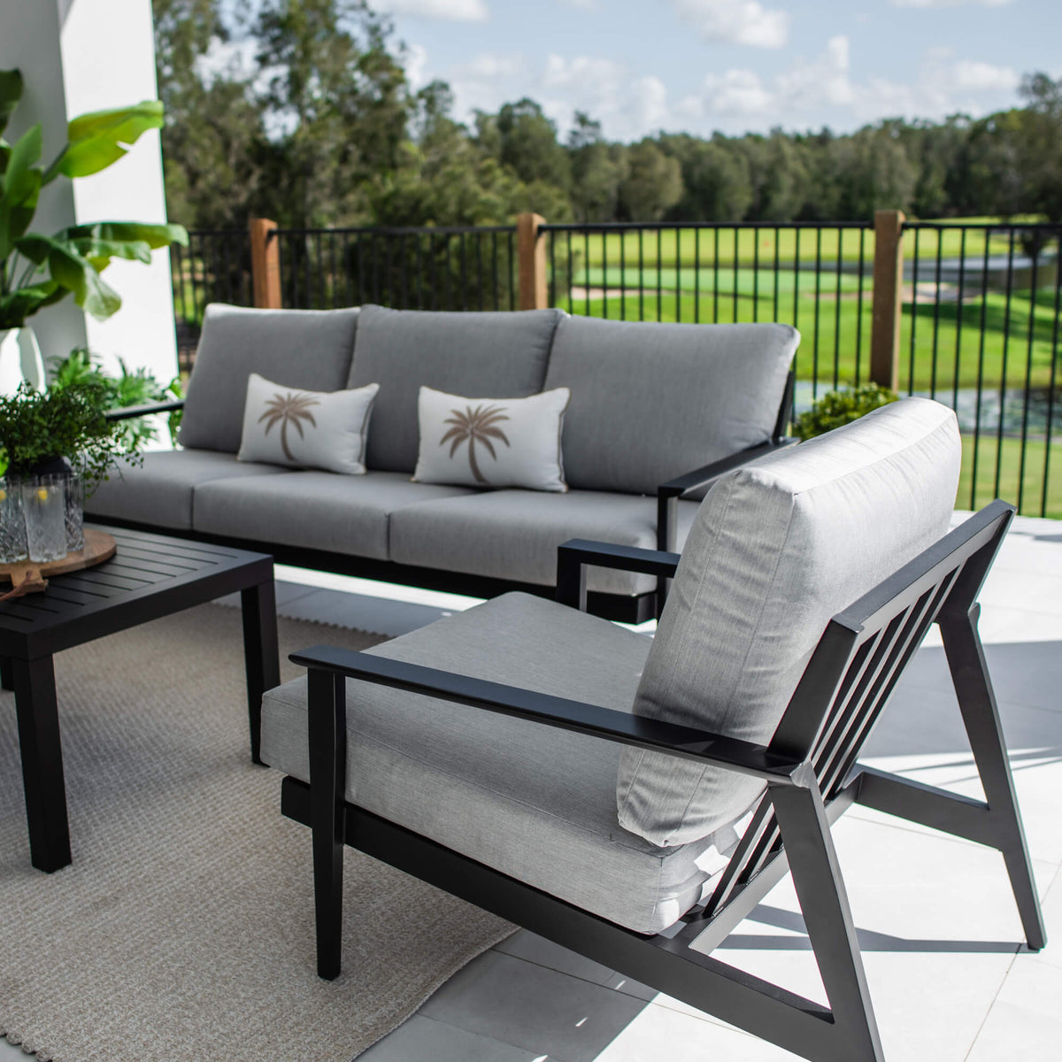 best-outdoor-furniture-Peru Aluminium 3 - 4pce - Outdoor Lounge Setting #color_BLACK