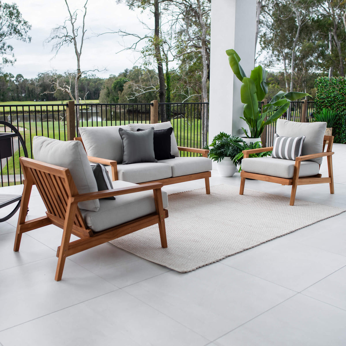 best-outdoor-furiture-Peru Teak 2 - 3pce - Outdoor Lounge Setting #color_TEAK