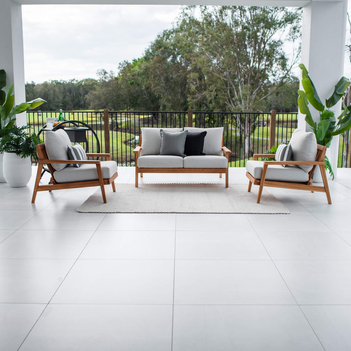 best-outdoor-furiture-Peru Teak 2 - 3pce - Outdoor Lounge Setting #color_TEAK