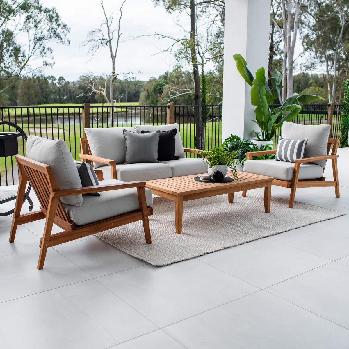 best-outdoor-furniture-Peru Teak 2 - 4pce - Outdoor Lounge Setting #color_TEAK