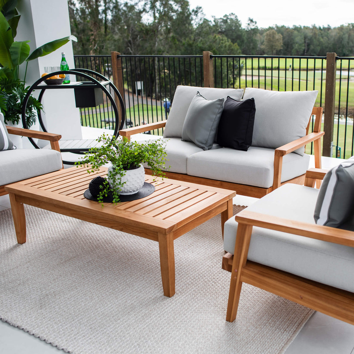 best-outdoor-furniture-Peru Teak 2 - 4pce - Outdoor Lounge Setting #color_TEAK