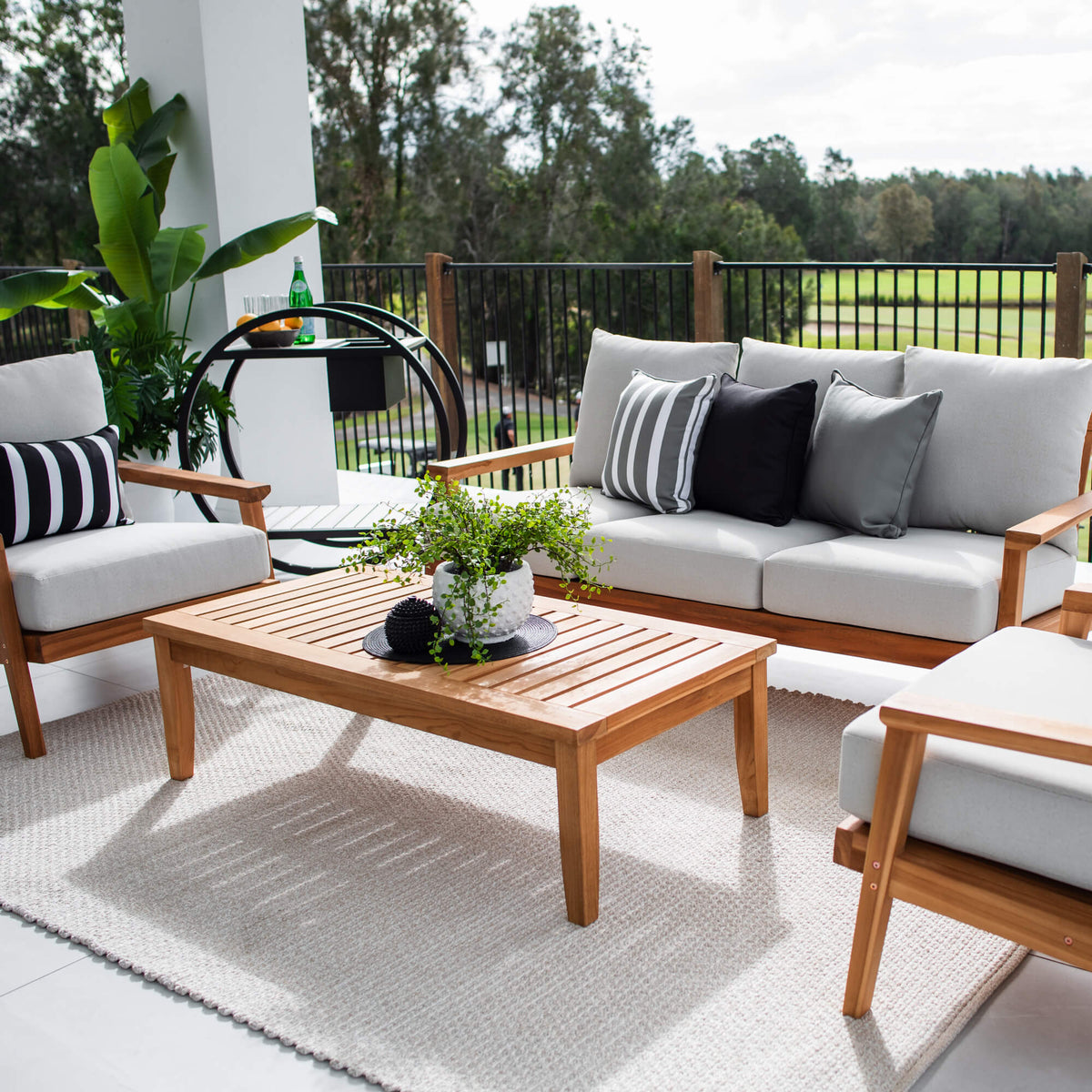 best-outdoor-furniture-Peru Teak 3 - 4pce - Outdoor Lounge Setting #color_TEAK