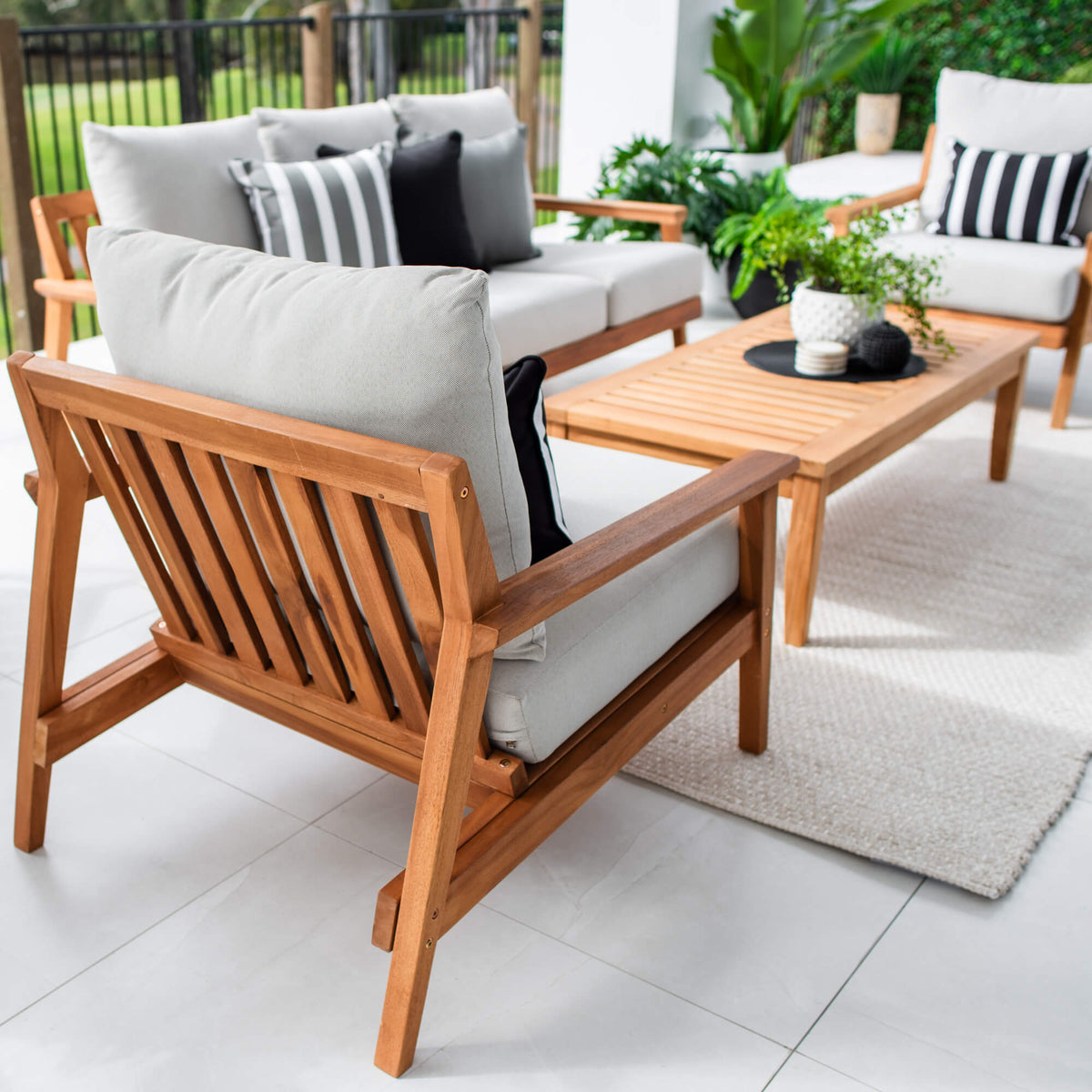 best-outdoor-furniture-Peru Teak 3 - 4pce - Outdoor Lounge Setting #color_TEAK